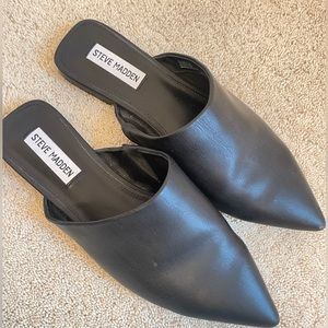 Steve Madden Black Mules Sz 9 NWT